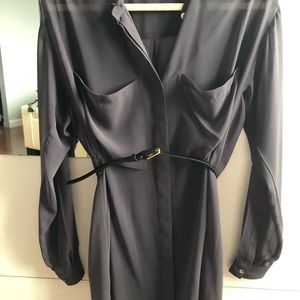 Gray button down dress